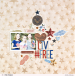 Pink Paislee SWEET FREEDOM 12 12"X12" Scrapbook Paper - Image 2