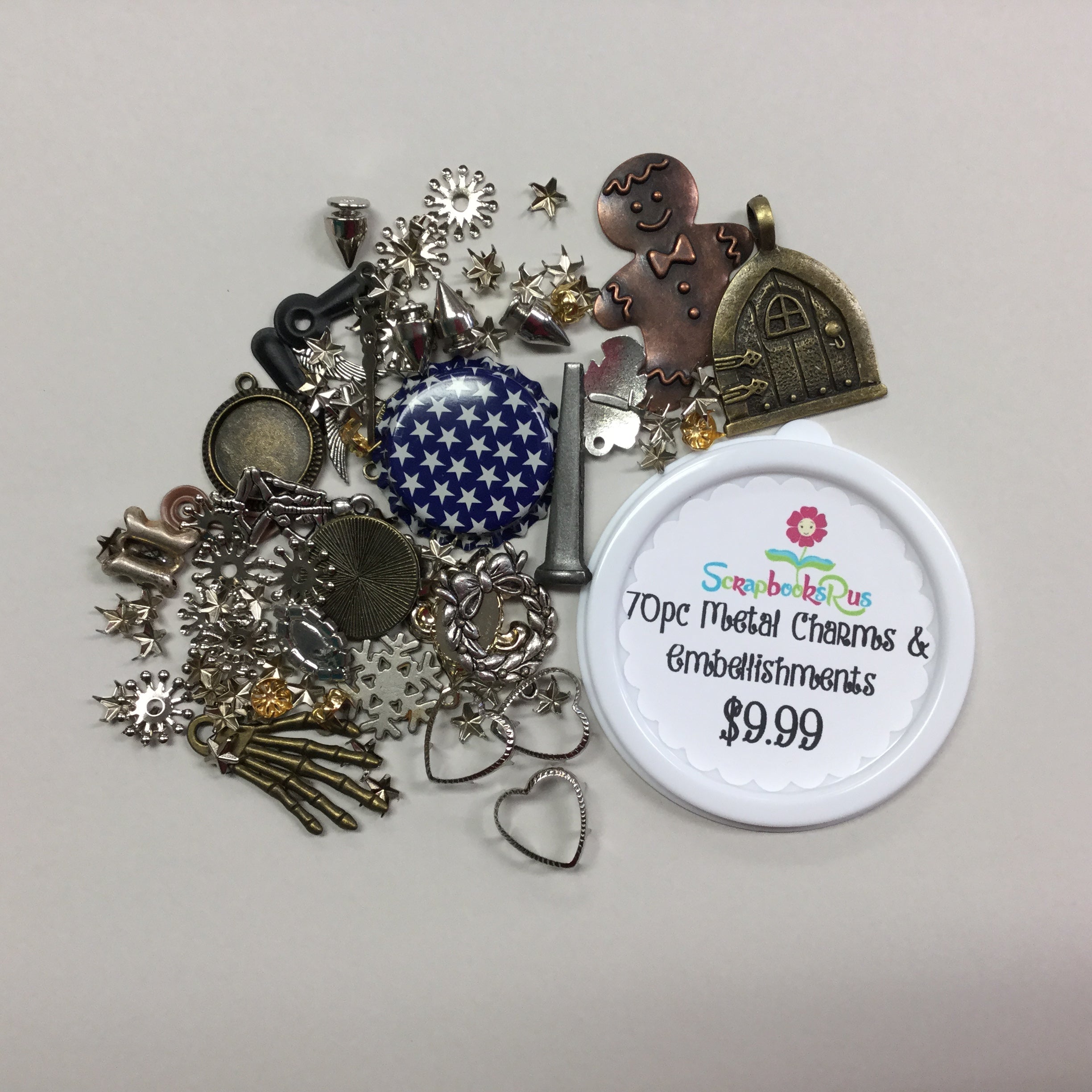 892994B7-8B2B-4734-9798-62F01F890DF1.jpg Metal Charms & Embellishments 70pc - Image 1