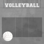 VOLLEYBALL WATERCOLOR DS 12"x12" Scrapbook Paper - Image 2