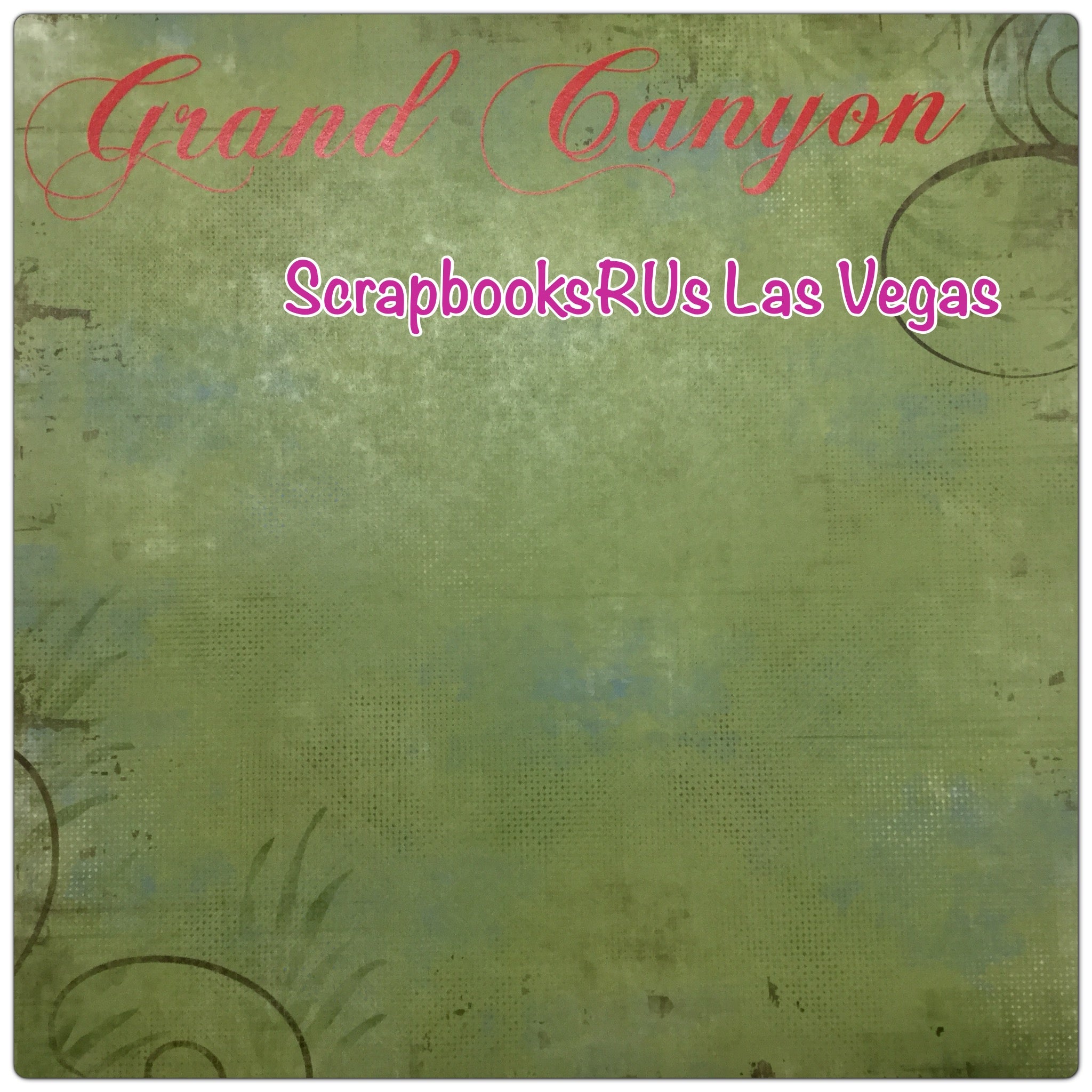 8A5461A9-E15C-460A-AD24-59C9E8E1A853.jpeg GRAND CANYON Red 12”X12” National Park Green Lush Scrapbook Paper - Image 1