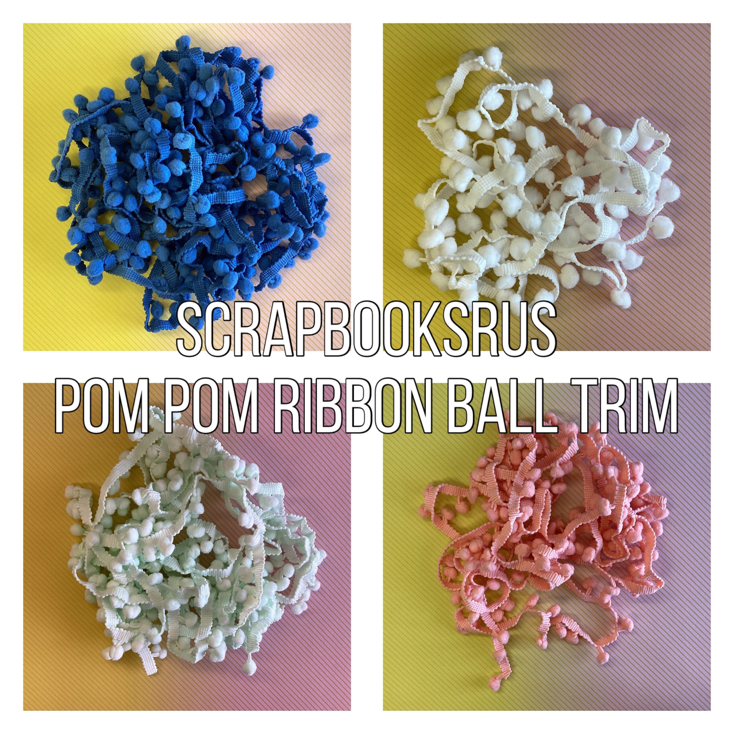 8B67A206-3846-4824-912F-EC7440F583EC.jpg Scrapbooksrus POM POM RIBBON Ball Trim - Image 1
