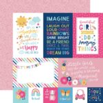 Echo Park PLAY ALL DAY GIRL 12”X12” Scrapbook Paper - Image 2