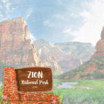 ZION KIT Papers and Stickers Utah National Park 3pc - Image 2