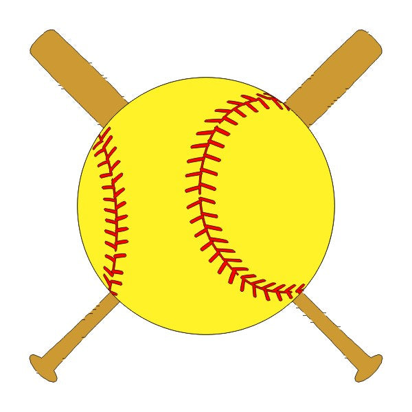 8C57CC9C-B62F-47A0-B967-CDD83135899D.jpg SOFTBALL WITH BATS Layered Laser Diecut Embellishment - Image 1