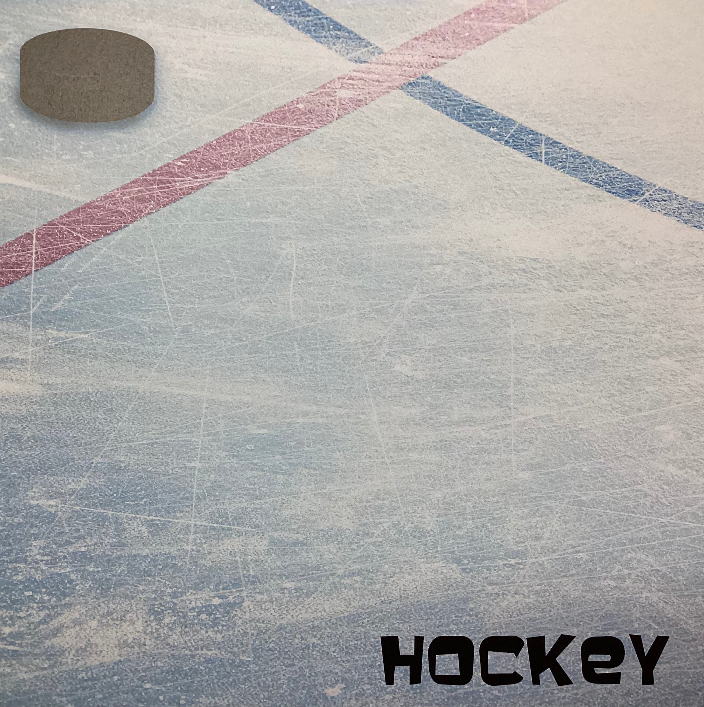 8C9597D8-9EAC-428A-A9C9-F4141D80A236.jpg Scrapbook Customs HOCKEY ON ICE 12"X12" Scrapbook Paper - Image 1