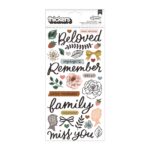 American Crafts Thickers FOREVER FIELDS Puffy Phrase Stickers 68pc
