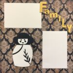 Premade Page ORIENTAL FAMILY (1) 12"x12" Scrapbook