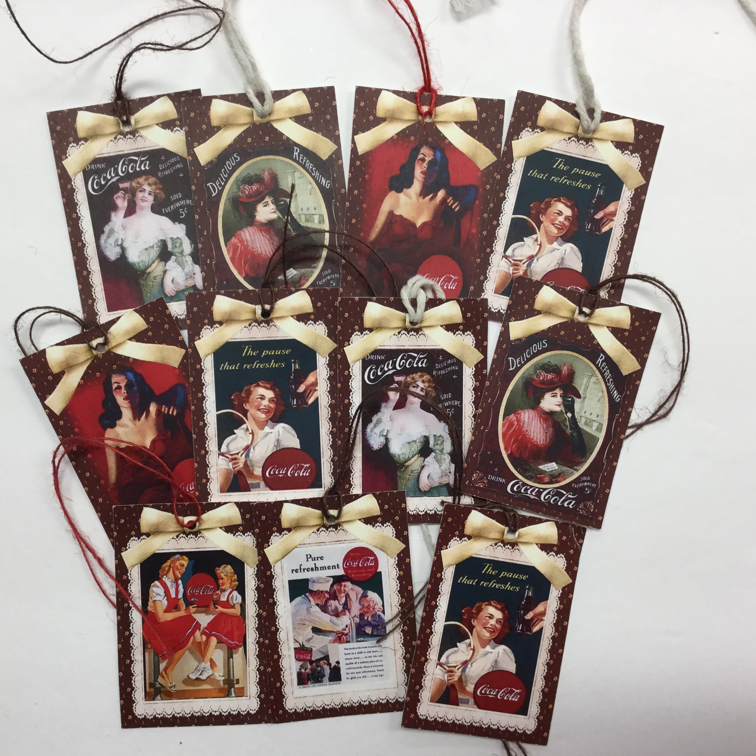 8D8F3D3D-9362-44E2-9C70-0A6F55A0BBC9.jpg Tags & Ephemera 10pc VINTAGE COCA-COLA - Image 1