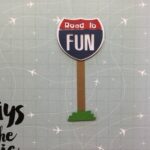 ROAD TO FUN Die Cut Travel Sign Scrapbook Embellishment - Image 2