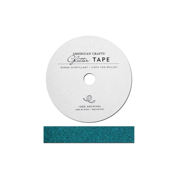 8E8F5C49-B23D-401A-AD04-01582F34CA87.jpg AC Glitter Tape PEACOCK 7/8" 3 Yards - Image 1