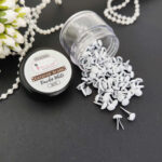 Dress My Craft POWDER WHITE Colored Brads 100pcs - Image 2