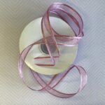 May Arts 5/8" Sheer Organza Satin Gold Edge Ribbon 1 yard - Image 7