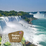 NEW YORK NIAGRA FALLS U.S. & CANADA Watercolor 12"X12" Scrapbook Paper - Image 2