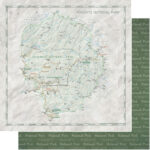 Scrapbook Customs NATIONAL PARK MAP AND WORDS 12"X12" Scrapbook Paper - Image 23