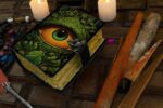 Soft Leather Journal Grimoire TAROT EYE Blank Book of Shadows A7 - Image 4