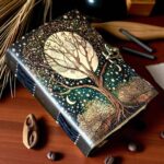 Soft Leather Journal Grimoire TREE OF LIFE Blank Lock A7 - Image 6