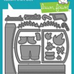 Lawn Fawn Cuts Shadow Box Card FIREPLACE ADD-ON Craft Dies
