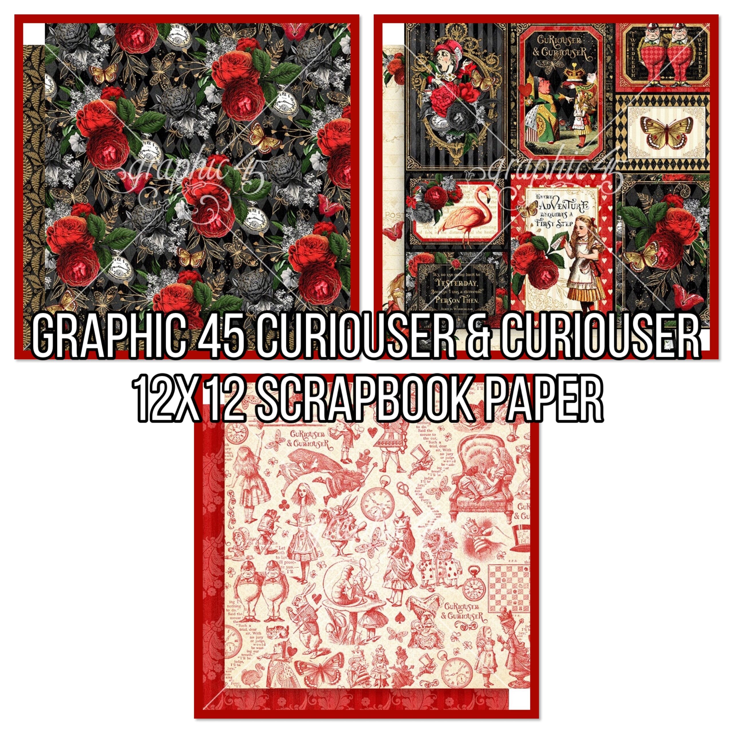9073CCCE-F97C-40B5-8456-3432C3AA4E6B.jpg Graphic 45 CURIOUSER & CURIOUSER 12X12 Scrapbook Paper - Image 1