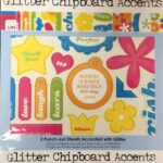 Colorbok GLITTER Chipboard Accents