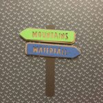 DieCut HIKING SIGN POST Forest Lake Mountain Waterfall Canyon Die Cuts - Image 4
