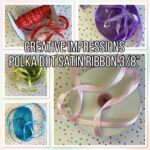 Creative Impressions POLKA DOT SATIN RIBBON 3/8” 1 yards