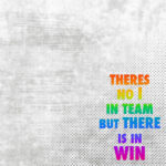 WIN NEON QUOTE 12"x12" Sports Scrapbook Paper