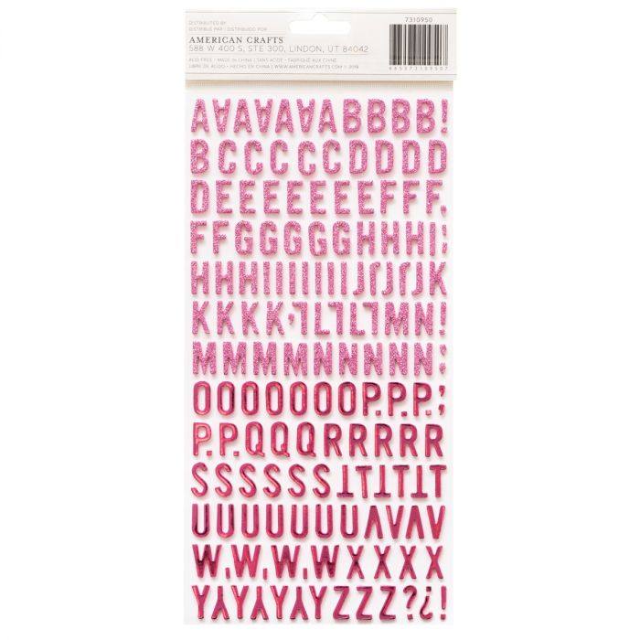 9155DFA0-BEF6-4C11-A231-1374836FDEBC.jpg Bo Bunny COUNT WAYS Glitter Foam Letter Stickers - Image 1