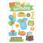 Paper House BABY BOY 1ST BIRTHDAY 3D Stickers 13pc - Image 2