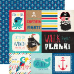 Echo Park Pirate’s Life JOURNALING CARDS 12"x12" Paper