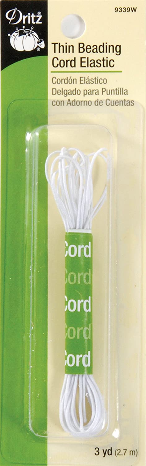 91BE22DD-D4AE-4DA3-8CB6-C73075397C29.jpg Dritz THIN BEADING CORD ELASTIC White 3yd - Image 1