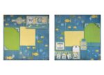 Page Kit (2) WATER 12X12 Scrapbook Layouts - Image 2