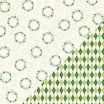 Bazzill Basics Holiday Style ARGYLE GREEN 12"X12" Scrapbook Paper