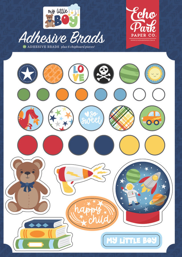 931E4EC8-5881-4F2E-9F1A-D53F68FD108A.jpg Echo Park MY LITTLE BOY Adhesive Brads - Image 1