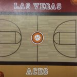 LAS VEGAS ACES Basketball Court 12X12 Sports Sheet