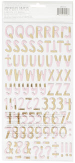 Thickers Crate Paper Cute Girl DEAR Foil Letter Stickers - Image 2