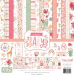 Echo Park WELCOME BABY GIRL 12"X12" Scrapbook Collection Kit
