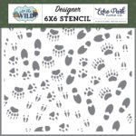 Echo Park Into The Wild 6"X6" TRAIL TRACKS Stencil