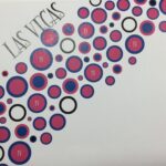 Retro Arc Left LAS VEGAS PINK 12"X12" Scrapbook Travel Paper LV - Image 2
