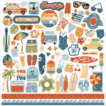 Echo Park SUMMER VIBES Collection Kit 12”X12” 13pc - Image 2
