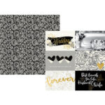 Simple Stories Always & Forever 4x6 HORIZONTAL ELEMENTS 12x12 Scrapbook Paper