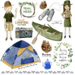 National Park NPWC CAMPING THINGS 3 CUT OUT 12"X12" Paper