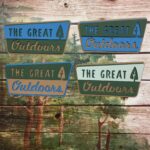THE GREAT OUTDOORS Camping Custom Scrapbook Die Cuts