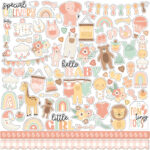 Echo Park OUR BABY GIRL 12"x12" Element Sticker