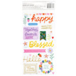 Thickers Bea Valint CUTIE Puffy Phrase And Accent Stickers 50pc - Image 2