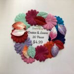 ScrapbooksRus Daisies & Leaves 26pc Flowers - Image 4