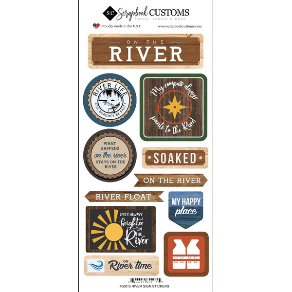 99681626-478C-4F3C-B086-E0132A38C4BD.jpg RIVER LIFE IS BETTER Outdoor Fun Stickers 11pc - Image 1