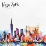 Paper House NEW YORK SKYLINE 12"X12" Scrapbook Paper - Image 2