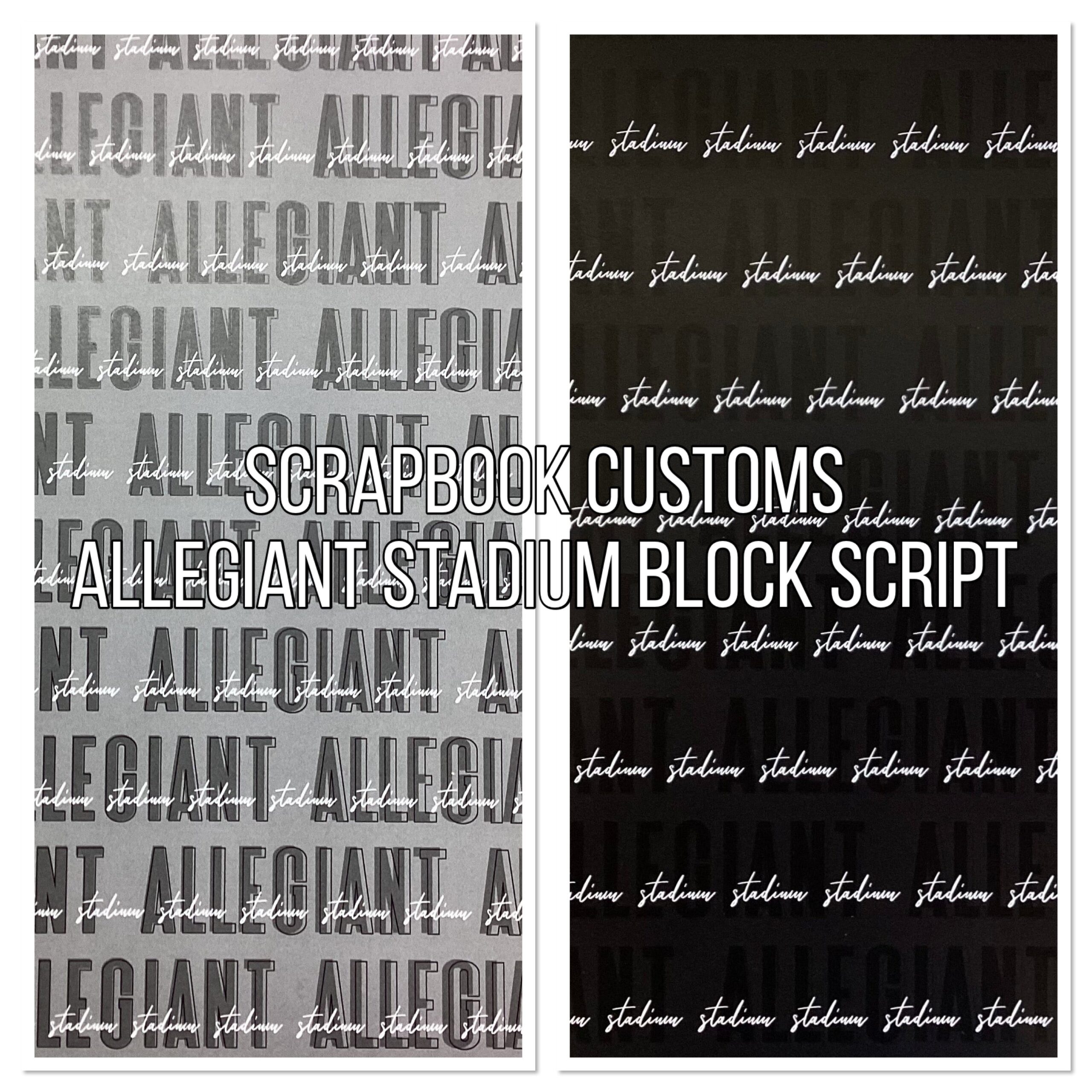 9B2B6836-737E-4EC0-98CB-19CE7D4DC8D1.jpg Block Script ALLEGIANT STADIUM 12X12 Scrapbook Paper - Image 1