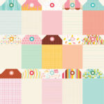Simple Stories Retro Summer TAG ELEMENTS 12”X12” Scrapbook Paper