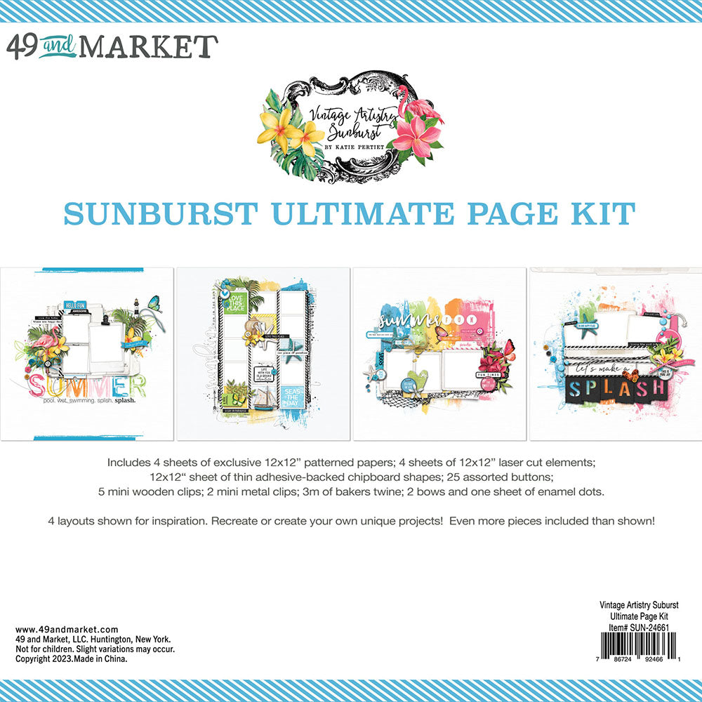 9C34422B-B671-44AE-A31C-B53F5794A9D3.jpg 49 and Market Vintage Artistry SUNBURST ULTIMATE PAGE KIT Scrapbook - Image 1